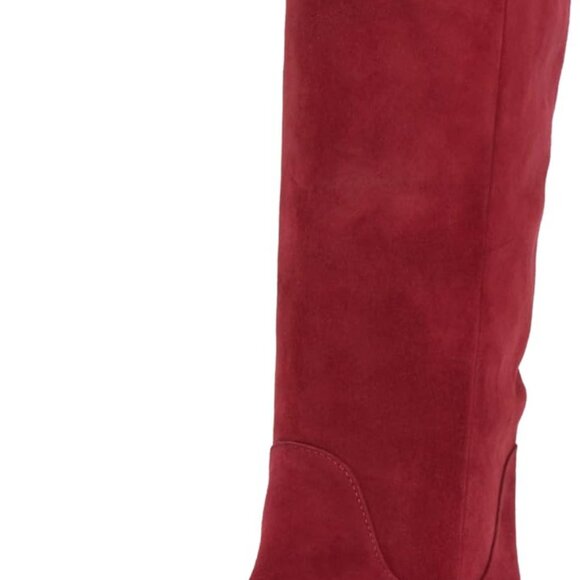 Women's Chianti Knee High Suede Dress Boot with Kitten Heel - Picture 1 of 7